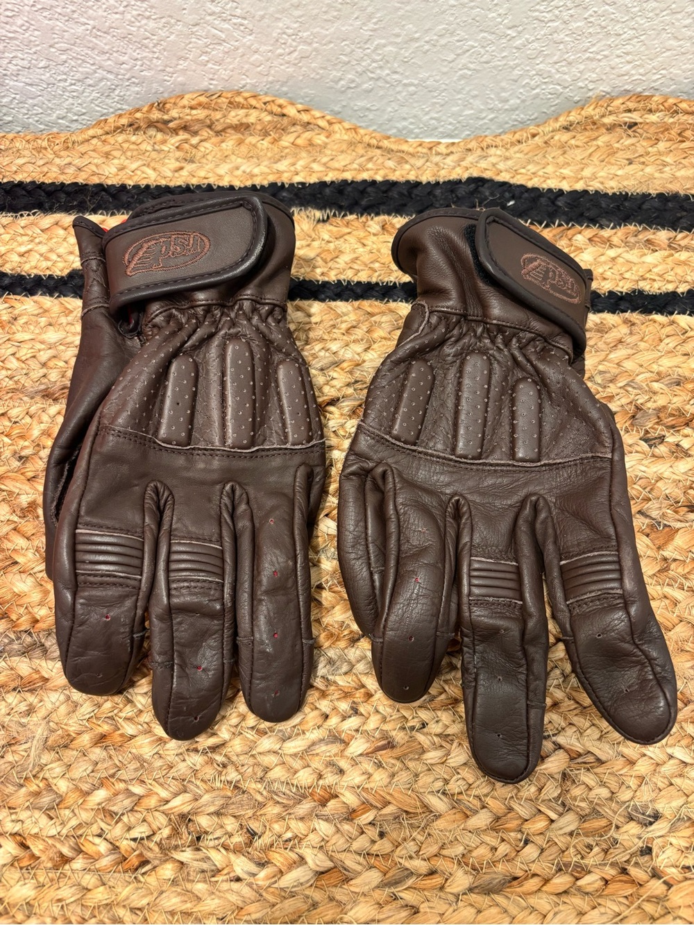 Roland Sands Leather Motorcycle Gloves - Brown